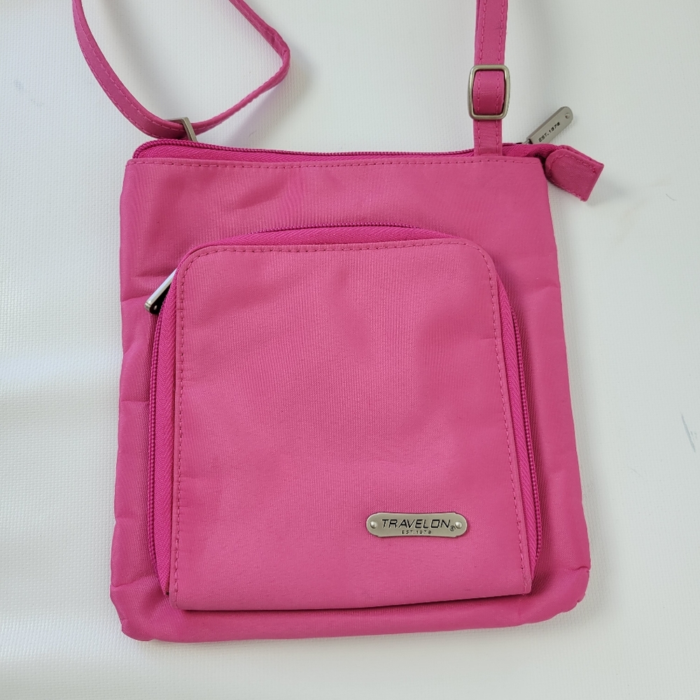 Travelon Pink Wallet Small Crossbody Bag NWOT
